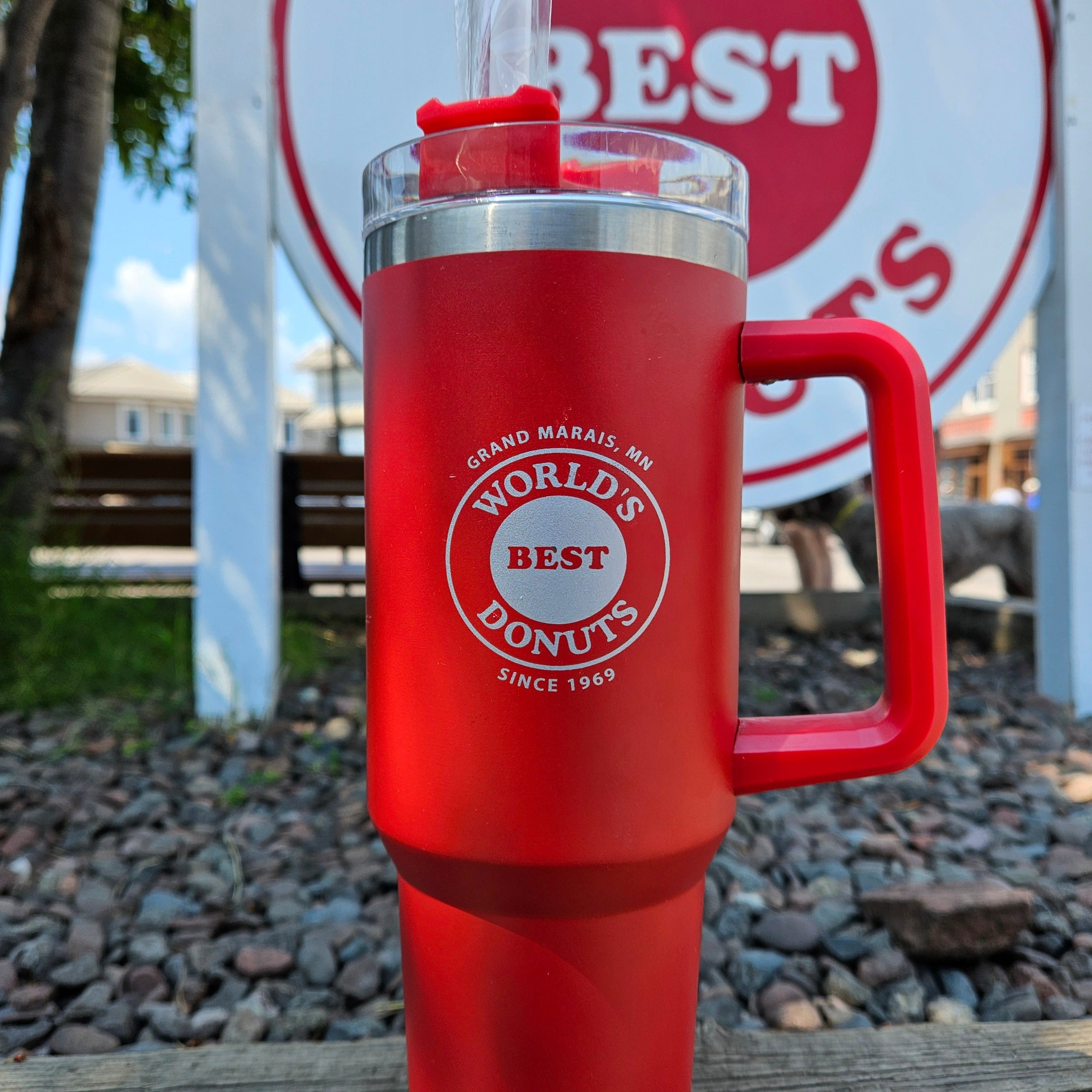 Red 40 oz Travel Mug