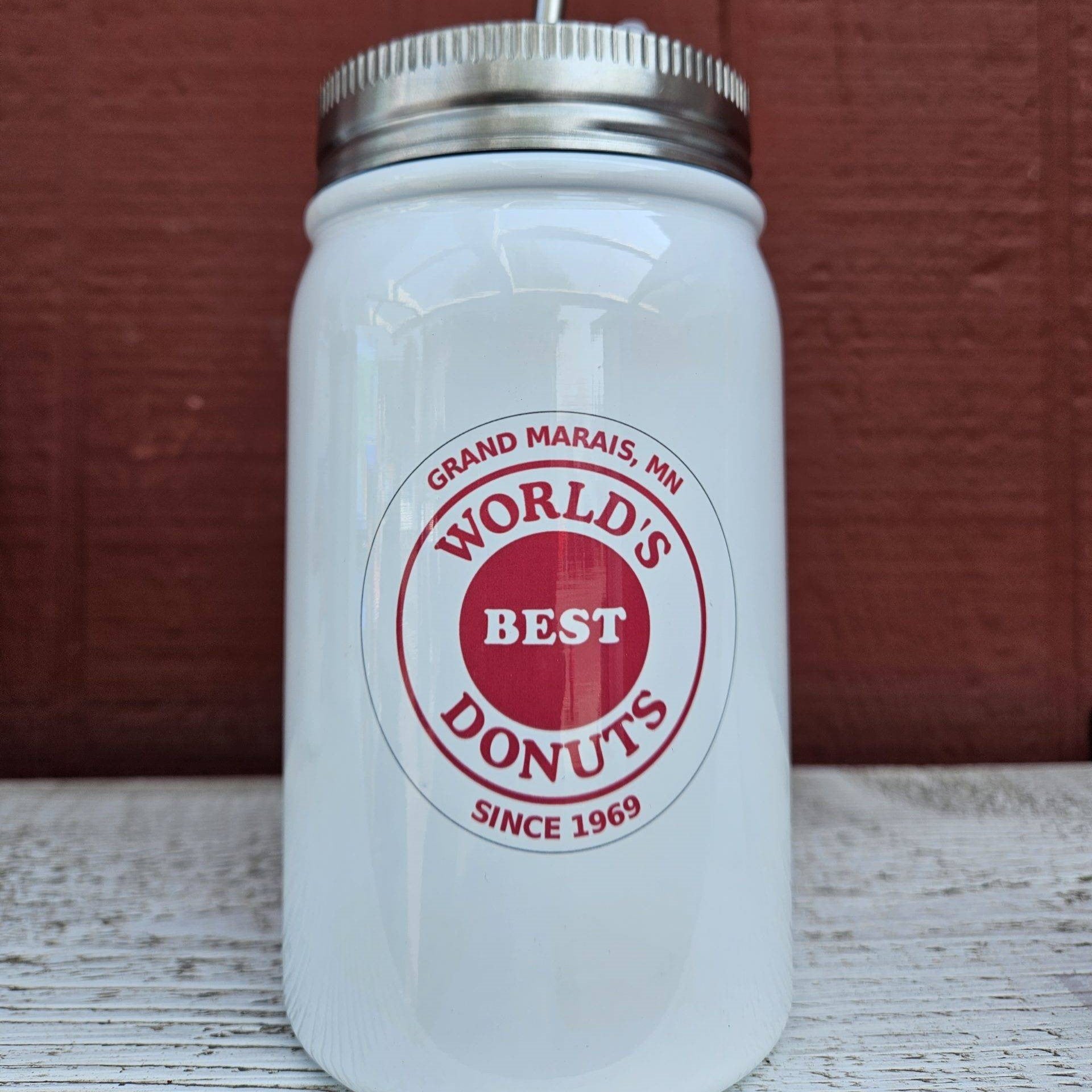 Mason Jar Cup w/ Straw